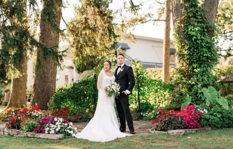 The Pradal Garden — a couple among the estate's deep flower borders